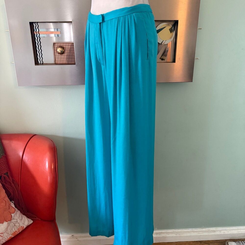 rag & bone Turquoise Wide-Leg Trousers - Picture 2 of 11